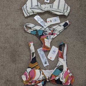 3 Piece Reversible Billabong Day Drift - Hanky Tie Top x2 + Tanga Bikini